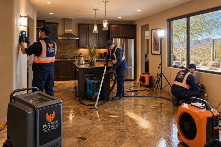 Seminole Water Restoration technicians drying a water damaged Altamonte Springs, FL home