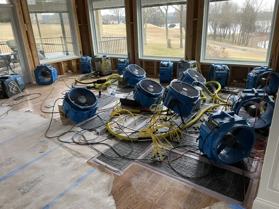 Air movers set for structural drying in an Altamonte Springs, FL home